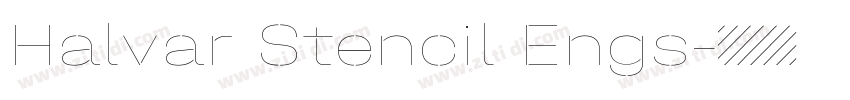 Halvar Stencil Engs字体转换